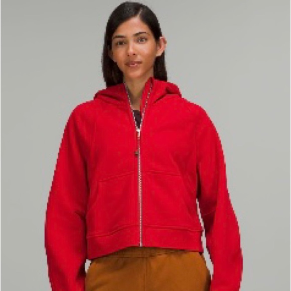 LULULEMON SCUBA OVERSIZED FULL ZIP HOODIE DARK RED M/L